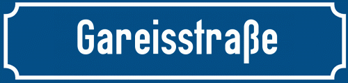 Straßenschild Gareisstraße