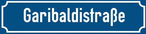 Straßenschild Garibaldistraße zum kostenlosen Download