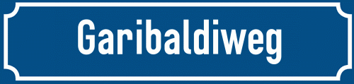 Straßenschild Garibaldiweg