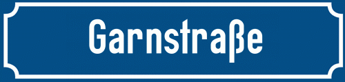 Straßenschild Garnstraße