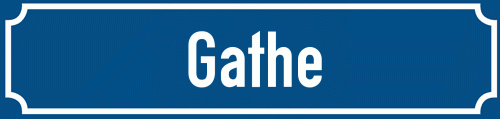 Straßenschild Gathe