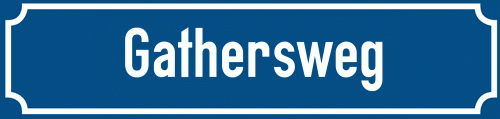 Straßenschild Gathersweg