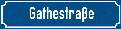 Straßenschild Gathestraße