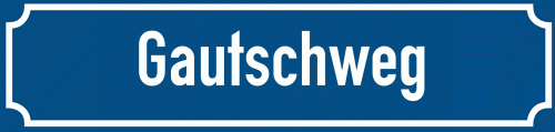 Straßenschild Gautschweg