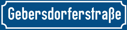 Straßenschild Gebersdorferstraße