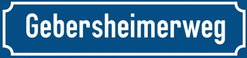 Straßenschild Gebersheimerweg