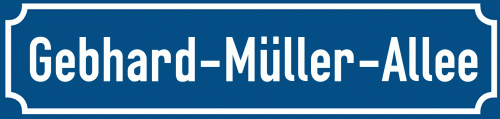 Straßenschild Gebhard-Müller-Allee