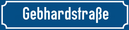 Straßenschild Gebhardstraße
