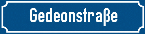 Straßenschild Gedeonstraße