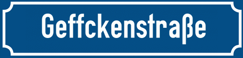 Straßenschild Geffckenstraße