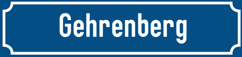 Straßenschild Gehrenberg zum kostenlosen Download