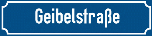 Straßenschild Geibelstraße
