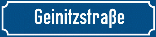 Straßenschild Geinitzstraße