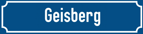 Straßenschild Geisberg