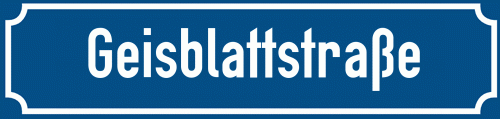 Straßenschild Geisblattstraße
