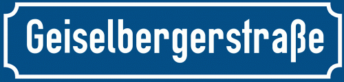 Straßenschild Geiselbergerstraße zum kostenlosen Download