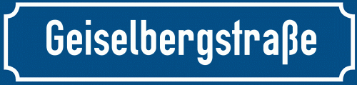 Straßenschild Geiselbergstraße