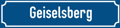 Straßenschild Geiselsberg zum kostenlosen Download