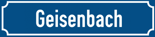 Straßenschild Geisenbach