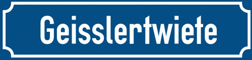 Straßenschild Geisslertwiete