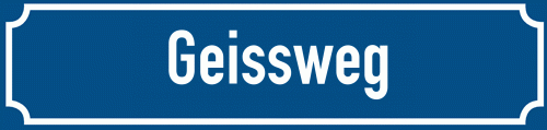 Straßenschild Geissweg