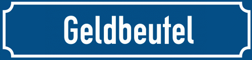 Straßenschild Geldbeutel zum kostenlosen Download