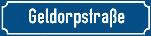 Straßenschild Geldorpstraße