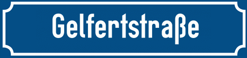 Straßenschild Gelfertstraße