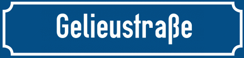 Straßenschild Gelieustraße