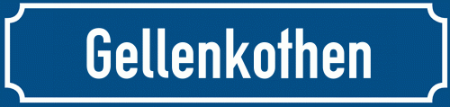 Straßenschild Gellenkothen zum kostenlosen Download