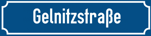 Straßenschild Gelnitzstraße