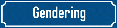 Straßenschild Gendering