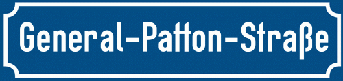 Straßenschild General-Patton-Straße