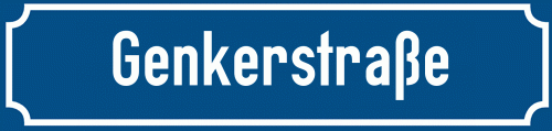 Straßenschild Genkerstraße