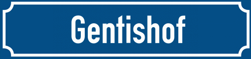 Straßenschild Gentishof