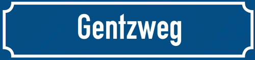 Straßenschild Gentzweg