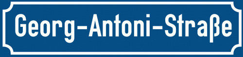 Straßenschild Georg-Antoni-Straße
