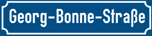 Straßenschild Georg-Bonne-Straße