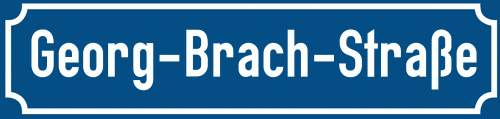 Straßenschild Georg-Brach-Straße