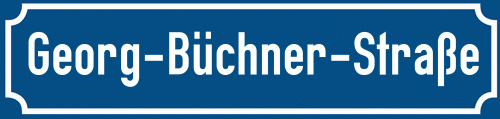 Straßenschild Georg-Büchner-Straße