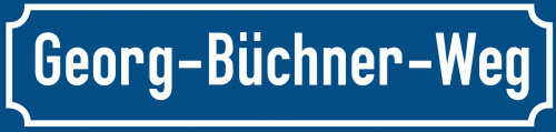 Straßenschild Georg-Büchner-Weg