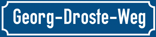 Straßenschild Georg-Droste-Weg zum kostenlosen Download