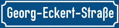 Straßenschild Georg-Eckert-Straße zum kostenlosen Download