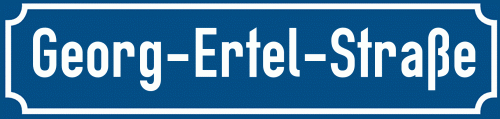 Straßenschild Georg-Ertel-Straße