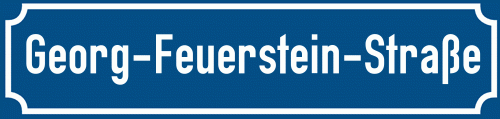 Straßenschild Georg-Feuerstein-Straße