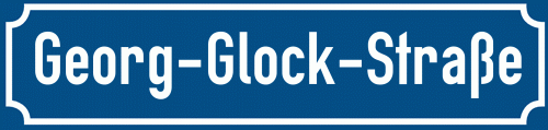 Straßenschild Georg-Glock-Straße
