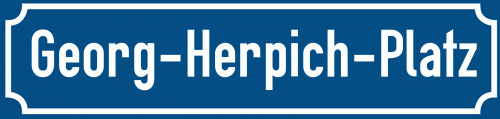 Straßenschild Georg-Herpich-Platz