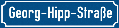 Straßenschild Georg-Hipp-Straße