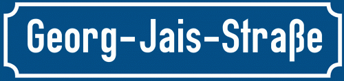 Straßenschild Georg-Jais-Straße