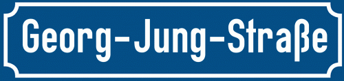 Straßenschild Georg-Jung-Straße